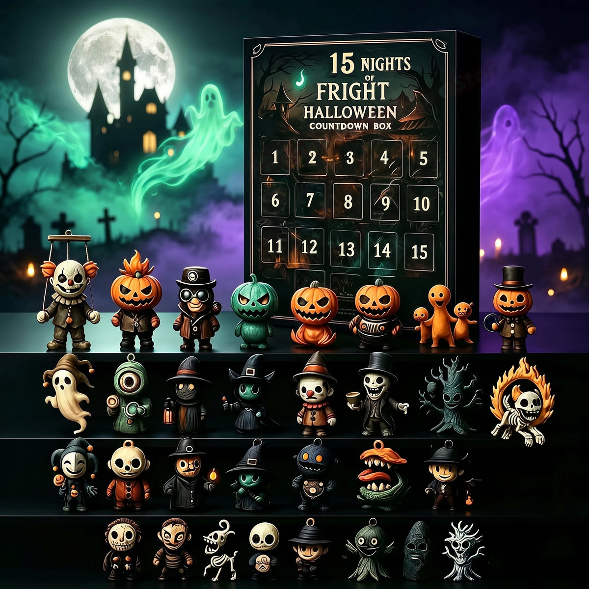 Halloween Advent Calendar- Mini Spooky Figurines