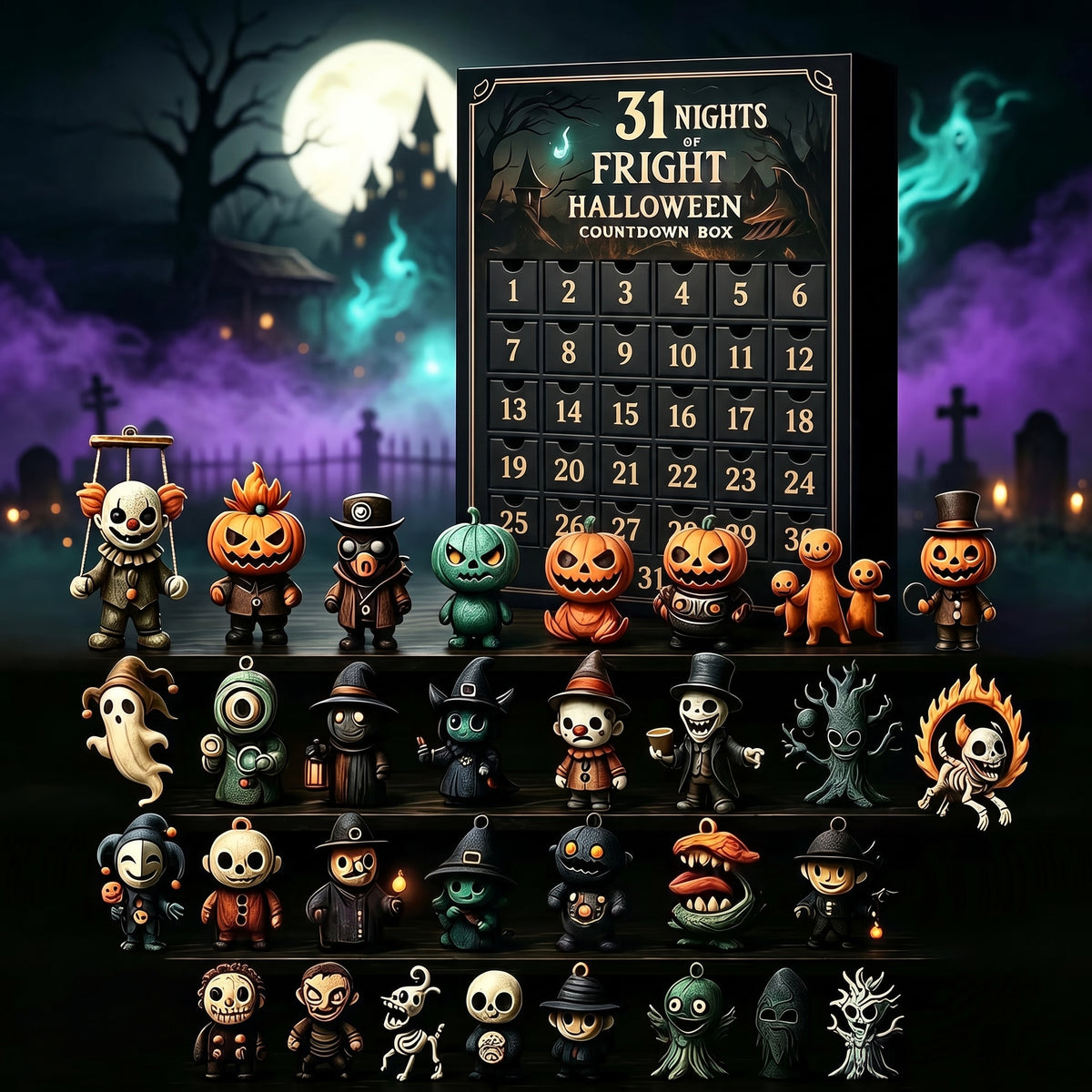 Halloween Advent Calendar- Mini Spooky Figurines