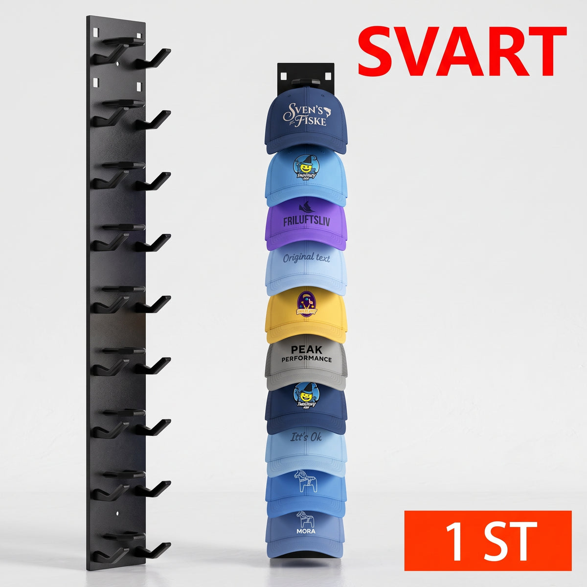 Wall-Mounted Cap Rack – Sleek & Functional